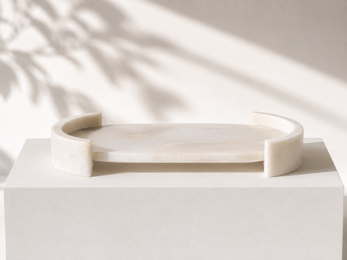 Aurora Marble + Alabaster Tray