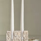 Edgy Travertine Candleholder