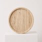 Sakura Round Travertine Decorative Tray