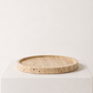 Sakura Round Travertine Decorative Tray