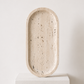 Sakura Oval Travertine Decorative Tray