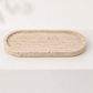 Sakura Oval Travertine Decorative Tray